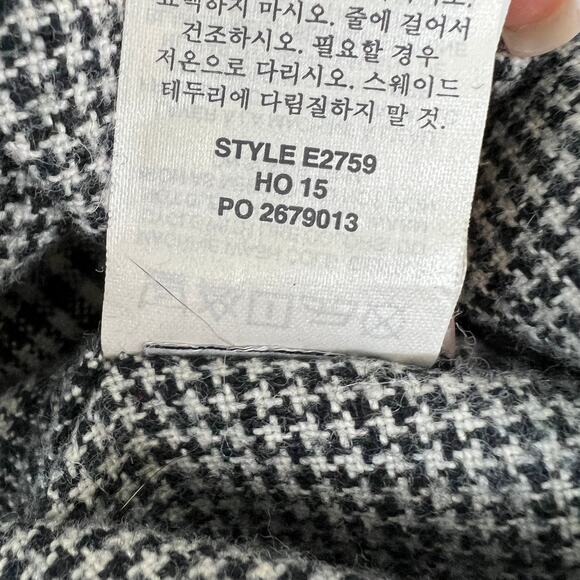 J. Crew Gray Houndstooth Long Sleeve Button-Down Elbow Patch Shirt Size XS - Picture 9 of 9